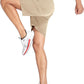 Men's Gym Shorts Sports Quick Dry Workout Running or Casual Training Short with Zipper Pockets