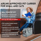 Fashion Pet Carrier Dog Cat Carrier Purse Soft-Sided Leather Handbag Pet Tote Bag for Small Dogs Puppy and Cats TSA Airline Approved (Grey)