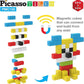 PicassoTiles 100pcs 0.5” Pixel Magnetic Puzzle Cube Mix & Match Cubes Sensory Toys STEAM Education Learning Building Block Magnets Children Construction Toy Set Stacking Magnet Creative Kit PMC100