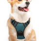 Eagloo Dog Harness Medium Sized Dog, No Pull Service Vest with Reflective Strips and Control Handle, Adjustable and Comfortable for Easy Walking, No Choke Pet Harness with 2 Metal Rings, Dark Green, M