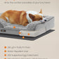 Feandrea Orthopaedic Dog Bed for Medium Dogs, Waterproof Dog Sofa Bed with Removable Washable Cover, 28 x 23 x 6.5 Inches, Dove Gray UPGW251G01