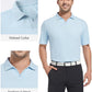Esabel.C Jacquard Golf Shirts for Men Moisture Wicking Short Sleeve Performance Dry Fit Active Mens Polo Shirts