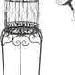 Deco 79 Vintage Metal Free-Standing Birdcage, 14" x 14" x 47", Black