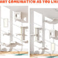 NUNU LAB Wall Mounted Cat Furniture, 5 Pcs Cat Wall Shelves with House, Bridge, Steps, Scratching Post, Shelves, Indoor Safe & Stable Furniture for Kittens Play, Beige