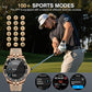 2025 DA GPT Smart Watch, Deep Search, Heart Rate, Blood Pressure, Blood Oxygen, Sleep Monitor, 107 Sports Modes, Waterproof Round Watch, 1.19-inch AMOLED Display, Compatible Android and iOS Gold Metal