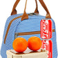 FlowFly Insulated Lunch Cooler Bag - Tote Bag Organizer for Women/Men, Royal