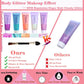 Body Glitter Face Glitter Gel: Singer Concerts Disco Festival Rave Accessories Face Glitter Makeup 150ml Chunky Sequins Mermaid Face Body Hair Glitter Gel (White&Pink&Rose&Lake Blue&Orange)