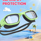 Kids Swim Goggles,Swimming Goggles for Kids 6-14, Anti-Fog UV Protection Pool Glasses for Boys Girls