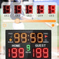 Basketball Digital Scoreboard with Remote,Battery Powered Portable Tabletop Electronic Scoreboard with 75dB Buzzer,Countdown Timer & Score for Games