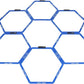 Capelli Sport Hexagonal Speed Rings, Interlocking Hex Agility Ladder Rings with Carry Bag, Blue, Set of 6