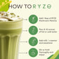 RYZE SUPERFOODS Mushroom Matcha, USDA Organic with 6 Adaptogenic Mushrooms and Ceremonial-Grade Matcha for Energy, Focus, Digestion, Immunity with Turkey Tail, Shiitake, Lion's Mane, 30 servings