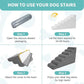 7-Step Dog Stairs for High Bed - 29.5" Adjustable Dog Ramps for Couch, Non-Slip Sturdy Pet Steps for Small Dogs, Washable Cover, Removable Modular Design, Dual 11.8” & 17.7” Steps for Custom Height