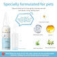 Pet Steam Brush for Dog & Cat - 3-in-1 Steam Grooming Brush for Shedding & Hair Removal - Self Cleaning Spray Comb with Mist for Long Haired Pets - Includes 2*Waterless Shampoo, Blue