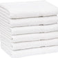 Gold Textiles 60 Pack White Hotel Bath Towels Bulk 20x40 Inches - Cotton Blend Economy Cheap Bath Towel for Commercial Uses, Gym, Salon, Spa & Hair - Lightweight Quick Dry (60 Pcs White)