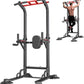SogesPower Power Tower Pull Up Bar Station, 12-Level Adjustable Multi-Function Pull Up Dip Station for Home Gym, Pull Up Bar Stand Dip Bar Strength Training Fitness Equipment