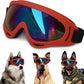 Winproof Adjustable Strap Dog Sunglasses, UV Protection, Soft Goggles (Red Frame)