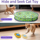 Interactive Cat Toys Ball Fast Rolling in Pouch, Motion Activate Chirping Cat Toy Hide and Seek Mouse Catching Game (Halloween Party)