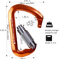 SEPEAK UIAA 30kN Climbing Carabiner Clips, Professional Heavy Duty Twist Locking Carabiners for Climbing,Mountaineering, Rappelling, Camping, Hiking, Swings, Large D Ring Hooks