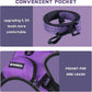 BUMBIN Dog Harness for Large Dogs, No Pull Adjustable No Choke Pet Vest with Dog Leash Fit Smart Reflective Pet Walking Harness for Training Easy Control Soft Handle Purple S