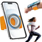 TOPGO Running Phone Holder for iPhone [360° Rotatable & Upgrade Anti-Drop] Magnetic Wrist Phone Holder, Magsafe Armband Compatible with iPhone 17 Pro and Android - Orange