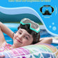 W WSTOO Kids Swim Goggles with Nose Cover,Snorkel Diving Swimming Mask for Youth 5-15,HD 3-Window Wide Vision Anti-Shattered Lens Anti-Fog&Leak