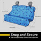 Back Seat Cover for Car Trucks Van SUV,Waterproof Rear Bench Towel Seat Covers for Dogs and Kids,Automotive Backseat Protector (Blue Marbling)