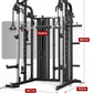 DONOW Smith Machine with Weight Stacks Power Cage Squat Rack Dual Cable Crossover Machine Home Gym Systems Station LAT Pull Down