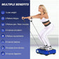 soges Vibration Plate Exercise Machine with Resistance Bands, Vibrating Plate for Lymphatic Drainage, Whole Body Vibrate Equipment, Home Fitness Workout Weight Loss Sports