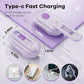Cat Steam Brush for Shedding, 4 in 1 Rechargeable Steam Brush for Cats and Dogs, Anti-Static, Massage, Cleaning, Shedding & Combing All In One! (purple)