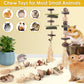 4 Pcs Bunny Chew Toys for Teeth, Hanging Rabbit Chewing Toy Treats with Timothy Grass & Natural Apple Wood, Improve Small Rodent Dental Health for Guinea Pig Hamster Chinchilla Rat Gerbil