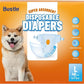 Disposable Female Dog Diapers, 40 Count, L (Waist 26.8”-29.5”), Wetness Indicator, Ultra Protection, Leak Proof, Super Absorbent, Soft