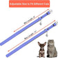 OOPSDOGGY Rolled Leather Cat Collar with Bell, Reflective Kitten Collars with Buckle Include Safety Elastic Strap - Adjustable Small Pet Collars for Boy Girl Cats (Lilac)