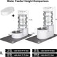 Sfozstra Large Dog Water Dispenser: 8L Automatic Stainless Steel White Water Feeder with Waterproof Pad - Raised Edge Water Dispenser for Dogs & Cats Easy Clean