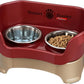 Neater Pet Brands Neater Feeder Deluxe Mess Proof Dog Bowls Elevated for Medium Dogs 19-40 lbs, Made in USA, No Spill Raised Dog Food Bowl Stand Feeding Station, Food and Water Bowl Set, Cranberry