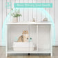 Vongrasig Cat Litter Box Enclosure,Litter Box Furniture Hidden with Barn Door,Wooden Cat Washroom Furniture,Cat House,End Table, Fit Most of Litter Box, White
