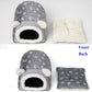 Hedgehog Bed Cave Hideout Hedgehog House Hedgehog Accessories, Hamster Small Animals Cage Supplies Warm House (Grey)