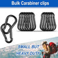 20PCS M5 Black Carabiner Clip, 3/16Inch Snap Hook Quick Link Small Clips, 2'' Spring Carabiner Link Buckle for Fishing Camping Hammock Dog Leashes-220LBS Holding Capacity