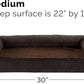 FurHaven Soft, Orthopedic Foam Sofa Dog Bed with Washable & Removable Cover - Sherpa/Chenille - Coffee, Dogs Up to 35 lbs - Medium