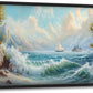 Framed Large Sailboat Wall Art for Living Room, Oversized Sea Coastal Wall Decor Beach Nautical Canvas Painting Seascape Pictures Home Decoration for Living Room Bedroom Office 36"x24"