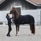 HORZE Kiel Adjustable Horse Halter with Fleece Padding - Black - Pony