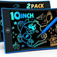 TEKFUN 2 Pack LCD Writing Tablet with Anti-Lost Stylus, 10in Erasable Doodle Board Coloring Drawing Pad for Kids, Car Trip Educational Toys Birthday Gift for 3 4 5 6 7 Girls Boys Toddler (2*Blue)