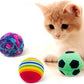 PET SHOW 20Pcs Cats Toys Interactive Kitten Ball Toys Assortments Variety Pack for Indoor Cats Mice Feather Sparkle Crinkle Ball Bells Spring