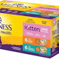 Wellness Complete Health Pate Kitten Wet Cat Food, Natural, Protein-Rich, Grain Free, 3 Ounce, 12 Pack, (Whitefish & Chicken Variety Pack)