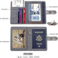 Melsbrinna Rfid Passport Holder for Travel women/Men, Cute Passport Wallet Rfid Blocking Card Slots, Rfid Passport Cover/CaseTravel Wallet, Passport Book Holder (1, Grey)