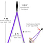 PetBonus Two Point Control Dog Leash, Works with No Pull Harnesses, No Tangle Dog Training Leashes, No Pull Padded and Reflective Walking Lead, Converts to Single Leash for Medium Large Dogs (Purple)