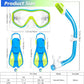 GoseWave Snorkeling Gear for Kids, Kids Snorkel Set for Ages 5-15, Anti-Fog Diving Mask and Dry Top Snorkel Set, Unisex Swimming Goggles with Nose Cover