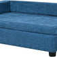 AFBKSS&BB Pet Sofa with Hidden Storage for Puppy and Cat,Linen Fabric Dog Sofa,Cat Couch with Wooden Frame (Blue)