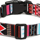 Mercano Adjustable Dog Collar - Special Design Patterns, Soft Nylon Comfortable Durable Pet Collar for Small Medium Large Dogs (M, Tribal Pink)