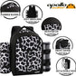apollo walker Picnic Backpack Bag for 2 Person with Cooler Compartment, Detachable Bottle/Wine Holder, Fleece Blanket, Plates and Cutlery Set (2 Person, Black)