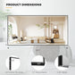 60x30 Inch Bathroom Mirror for Wall, Aluminum Frame Rectangle Rectangular Vanity Mirror, Modern Large for Bedroom, Living Room, Horizontal or Vertical, Black